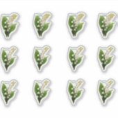 Lily of the Valley Flowers Zazzle Stickers シール (正面)