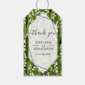 Lily of the Valley Greenery結婚's Thank You ギフトタグ (正面)
