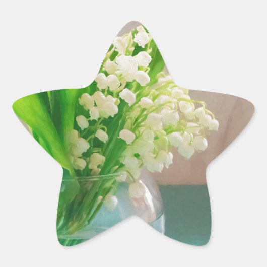 Lily of the valley in vase 星シール (正面)