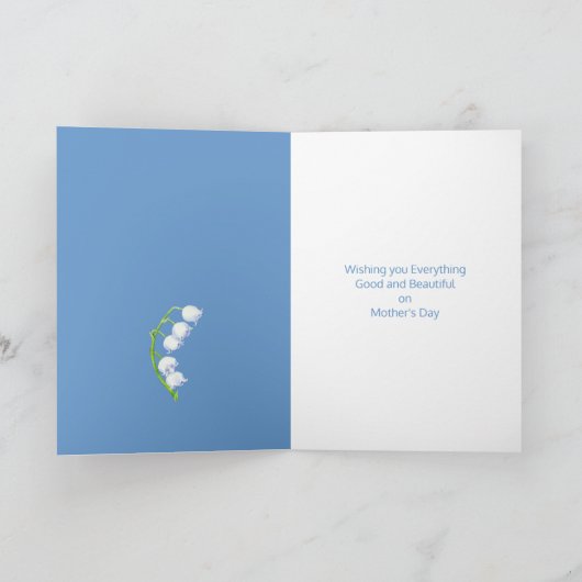 Lily of the Valley Mother's Day Card カード (内部)
