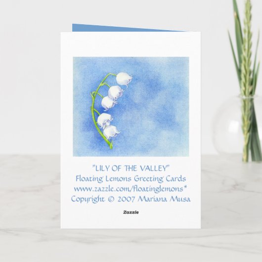 Lily of the Valley Mother's Day Card カード (裏面)