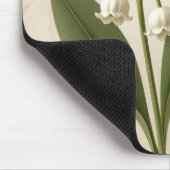 Lily of the Valley On Neutral Abstract Design マウスパッド (コーナー)
