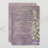 Lily of the Valley On Purple 招待状 (正面/裏面)