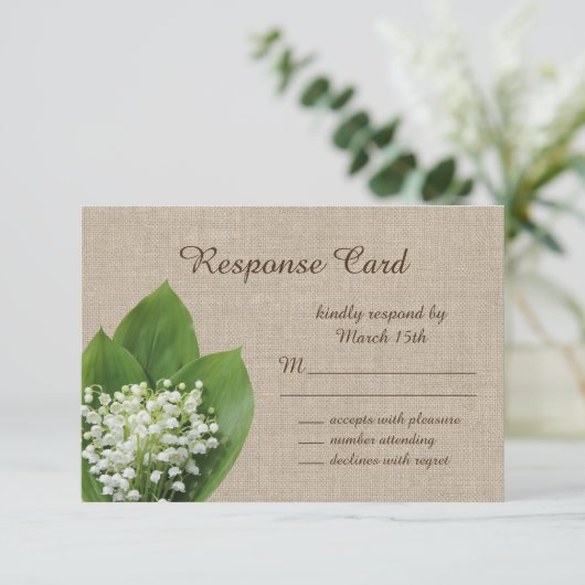 Lily of the Valley RSVP burlap (スタンド正面)