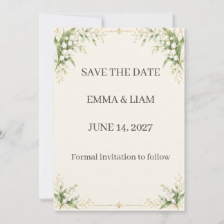 Lily of the Valley Save the Date セーブザデート