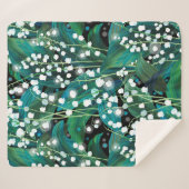 Lily of the valley. Seamless background pattern シェルパブランケット (正面(横))