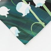 Lily of the valley. Seamless background pattern フリースブランケット (角)