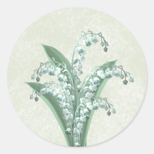 Lily of the Valley Stickers ラウンドシール (正面)