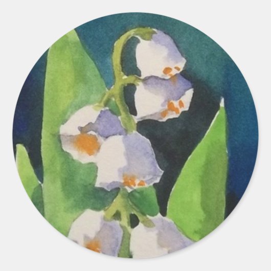 Lily of the Valley Stickers ラウンドシール (正面)