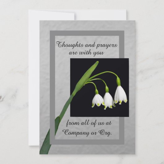 Lily of the Valley sympathy card from group カード (正面)