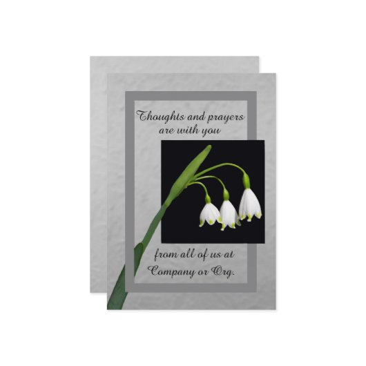 Lily of the Valley sympathy card from group カード (正面/裏面インサイチュ)
