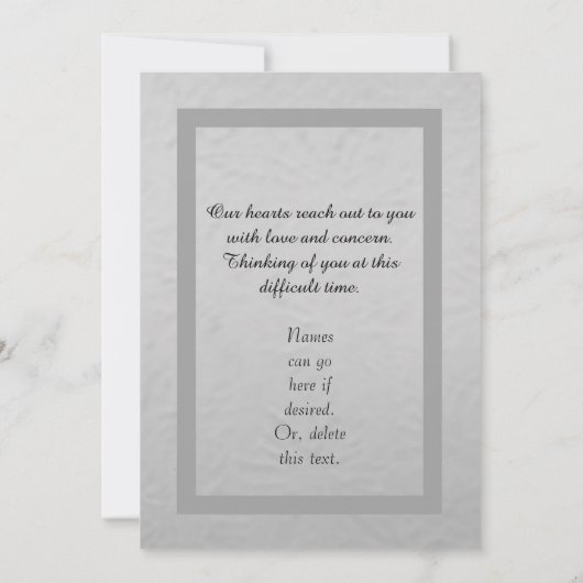 Lily of the Valley sympathy card from group カード (裏面)