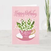 Lily of the Valley Teacup 40th誕生日 カード (正面)