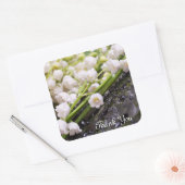 Lily of the Valley "Thank You"ステッカー スクエアシール (封筒)