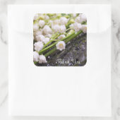 Lily of the Valley "Thank You"ステッカー スクエアシール (バッグ)