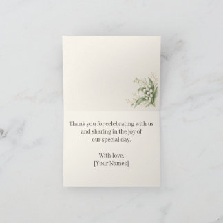 Lily of the Valley Thank You Card サンキューカード