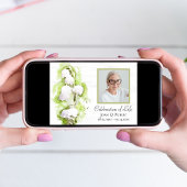 Lily of the Valley Water color of Lifeお祝い 招待状