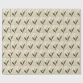 Lily of the Valley Watercolor ラッピングペーパー (フラット)