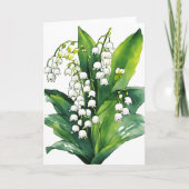 Lily of the Valley - Watercolor flowers カード (正面)