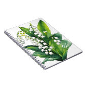 Lily of the Valley - Watercolor flowers ノートブック (右側)