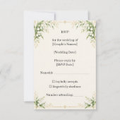 Lily of the Valley Wedding RSVP Card (正面)