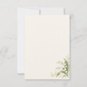 Lily of the Valley Wedding RSVP Card (裏面)