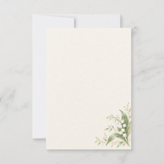 Lily of the Valley Wedding RSVP Card (裏面)