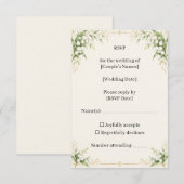 Lily of the Valley Wedding RSVP Card (正面/裏面)