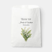 Lily Of The Valley White Floral Wedding フェイバーバッグ (正面)