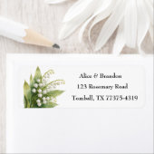 Lily of the Valley White Flowers Watercolor ラベル (インサイチュ)