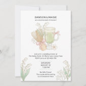 Lily of Valley Matcha Made in Heaven Couple Shower 招待状 (正面)