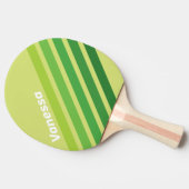 Lily Pad Green Angled Striping with Name 卓球ラケット (横)