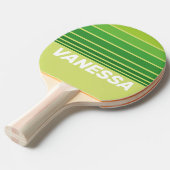 Lily Pad Green Horizon Striping with Name 卓球ラケット (正面アングル)