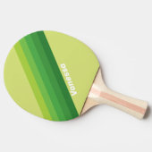 Lily Pad Green Stripes with Name 卓球ラケット (横)