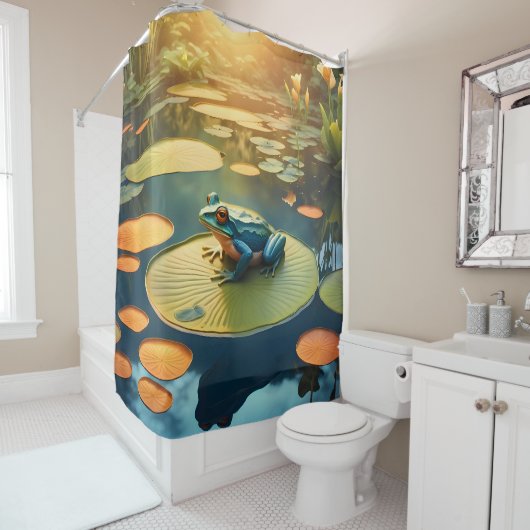 Lily Pad King -  シャワーカーテン (インサイチュ)