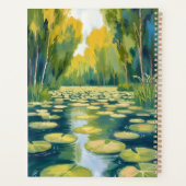 Lily Pad Pond | Green Watercolor Nature プランナー手帳 (裏面)