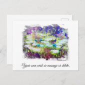 *|* Lily Pads Monet Pond AR23パーソナル文字 ポストカード (正面/裏面)