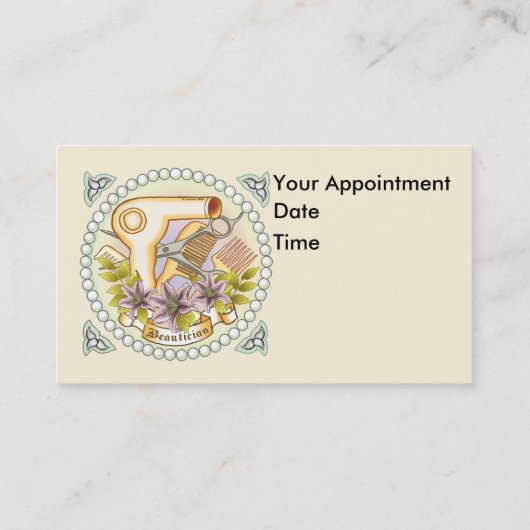 Lily Pearl Beautician 予約カード (裏面)