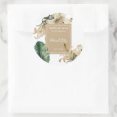 Lily Perfume Label ラウンドシール (バッグ)