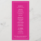Lily pink watercolor wedding menu メニュー (正面)