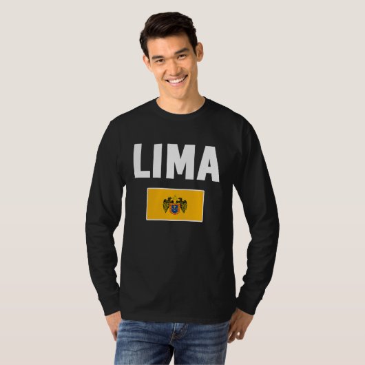 Lima Flag souvenir Peru Tシャツ (正面フル)