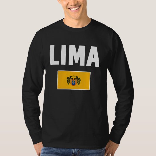 Lima Flag souvenir Peru Tシャツ (正面)