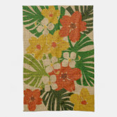 Limahuliの庭のハワイの花の台所タオル キッチンタオル (縦)