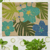 Limahuliの庭のハワイの花の台所タオル キッチンタオル (折り畳み)