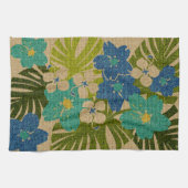 Limahuliの庭のハワイの花の台所タオル キッチンタオル (横)