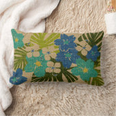 Limahuliの庭のハワイの花の腰神経の枕 ランバークッション (ブランケット)