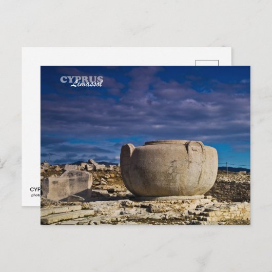 Limassol cYPRUS古代の記念碑ローマのギリシャのポスト ポストカード (正面/裏面)