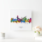 Limassol Cyprus Skyline スクエア壁時計 (ホーム)