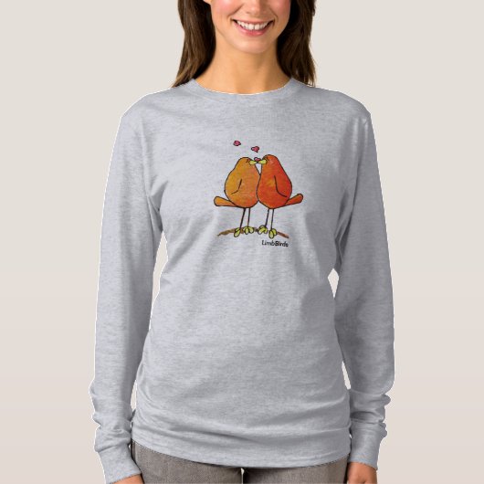 LimbBirdsの女性のHanesのNano長袖のTシャツ Tシャツ (正面)