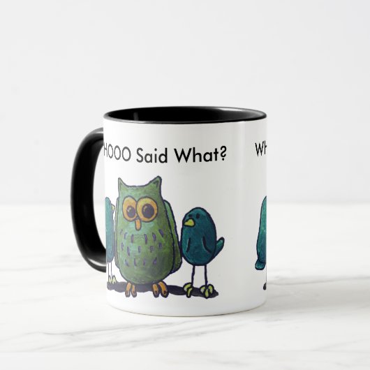 LimbBirdsの黒11のozの信号器のマグ マグカップ (正面左)